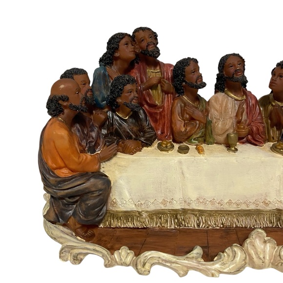 The Last Supper Table Jesus Disciples Mary Wall Hanging African American - Picture 2 of 15